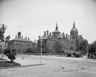 Johns Hopkins Hospital, Baltimore, MD, kolem roku 1903 od Detroit Publishing Co.