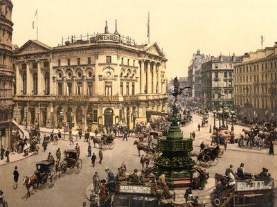 Piccadilly Circus, Londýn, kolem 1890-1900 od Detroit Publishing Co.