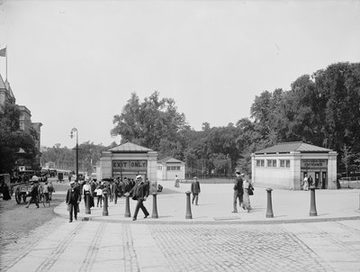 Vstup a výstup metra, Boston Common, Boston, Massachusetts, USA, kolem roku 1900 od Detroit Publishing Co.