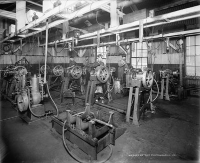 Zkušebna, Leland & Faulconer Manufacturing Company, Detroit od Detroit Publishing Co.