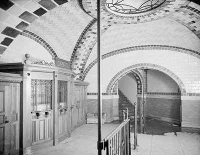 Prodej vstupenek, stanice metra City Hall, New York, cca 1904 (černobílá fotografie) od Detroit Publishing Co.