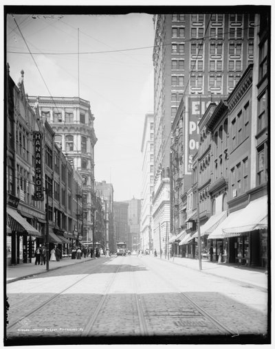 Wood Street, Pittsburgh, Pensylvánie od Detroit Publishing Co.