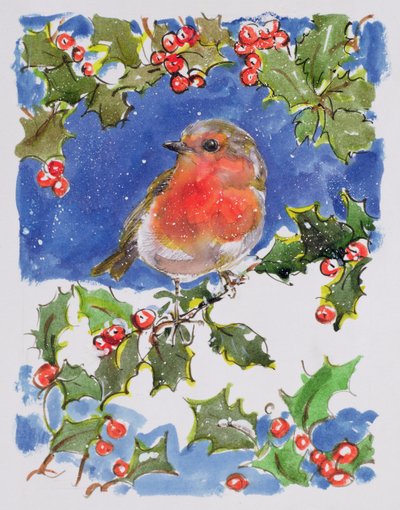 Vánoční Robin, 1996 (wc) od Diane Matthes