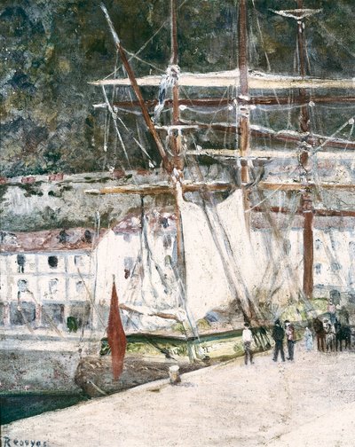 "" Pohled na přístav San Sebastian (San Sebastian, San Sebastian) ve Španělsku "" Obraz Daria de Regoyos (1875-1913) San Sebastian. Městské muzeum San Telmo od Diario or Dario de Regoyos y Valdes