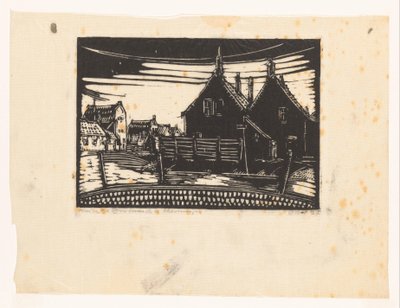 Domy na bulváru v Scheveningen (název na objektu) od Dick Ket (signed by artist)