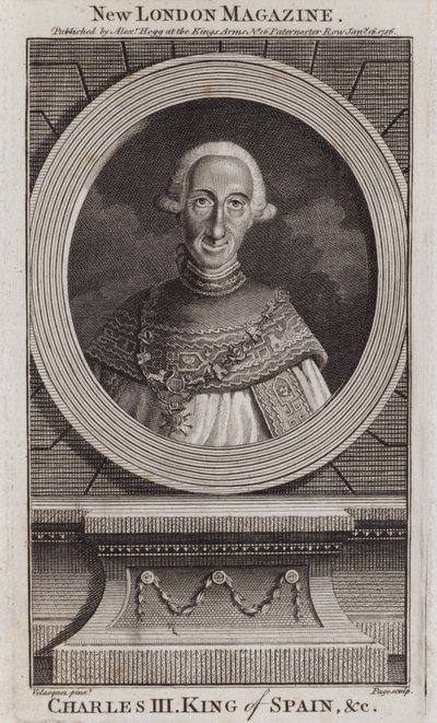 Karel III., španělský král od Diego Rodriguez de Silva y (after) Velazquez