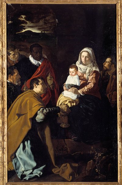 Klanění mudrců. Obraz Diega Rodrigueze de Silva y Velasquez (1599-1660) od Diego Velázquez