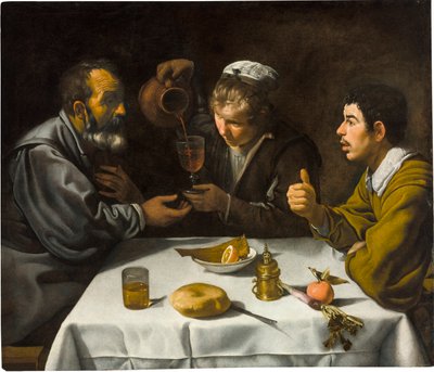 Le dejeuner - Oběd, Velazquez, Diego (1599-1660). Olej na plátně, c. 1618. Rozměr : 96x112 cm. Szepmuveszeti Muzeum, Budapešť od Diego Velázquez