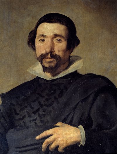 Portrét Pabla Šaška z Valladolidu. Detail. Obraz Diega Rodrigueze de Silva y Velasquez (1599-1660), cca 1636-1637. Olej na plátně. Rozměry: 2,09 X 1,23m. Madrid, Musee Du Prado od Diego Velázquez