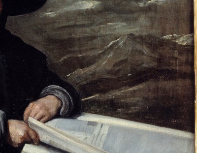 Portrét šaška Diega de Acedo říká bratranec Detail. Obraz Diega Rodrigueze de Silva y Velasquez (1599-1660) od Diego Velázquez
