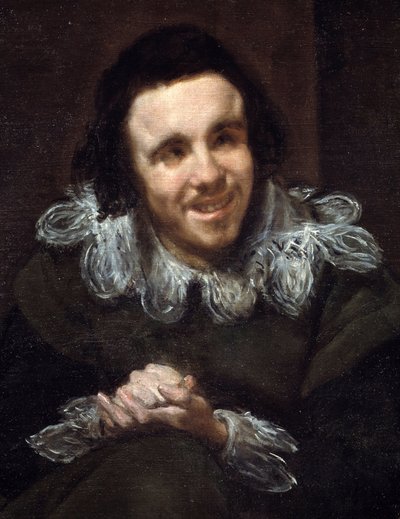 Portrét šaška Don Juan Pumpkins. Detail. Obraz Diega Rodrigueze de Silvy a Velasqueze (1599-1660) od Diego Velázquez