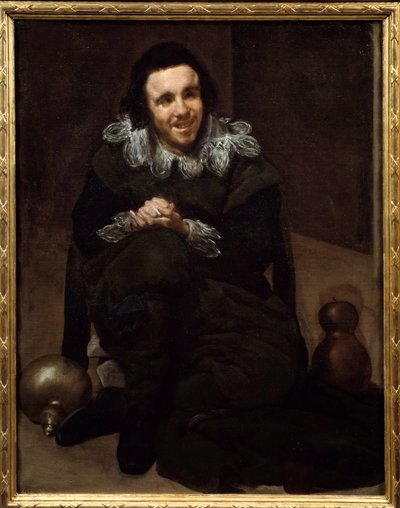 Portrét šaška Dona Juana Calabacillase. Obraz Diega Rodrigueze de Silva y Velasquez (1599-1660) od Diego Velázquez