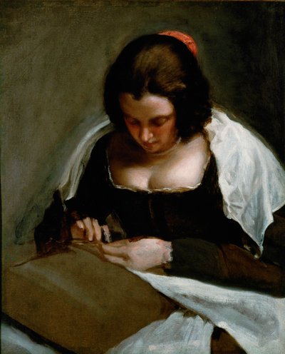 Švadlena (malba na plátně) od Diego Rodriguez de Silva y Velazquez
