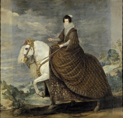 Královna Alžběta Bourbonská na koni od Diego Velázquez