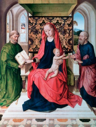 Panna a dítě se svatými, 1460s od Dieric Bouts