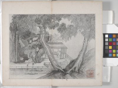 Album krajinných maleb (inkoust na papíře) od Ding Yunpeng