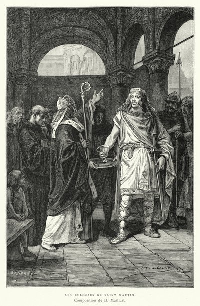 The Eulogies Of Saint Martin (rytina) od Diogene Ulysse Napoleon Maillart
