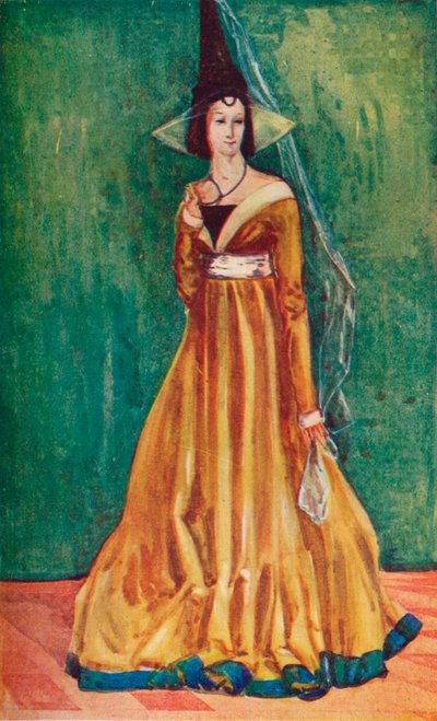 Žena z doby Edwarda IV., 1907 od Dion Clayton Calthrop