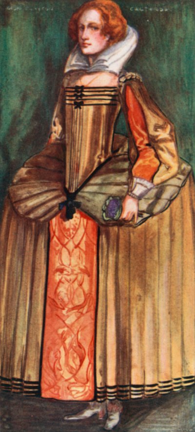 Žena z doby Alžběty 1558-1603 od Dion Clayton Calthrop