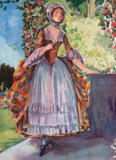 Žena doby Jiřího II. 1727-1760 od Dion Clayton Calthrop