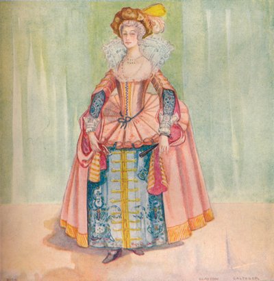 Žena z doby Jakuba I., 1907 od Dion Clayton Calthrop