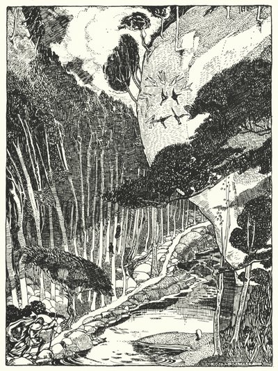 The Dim Forest (rytina) od Dion Clayton Calthrop