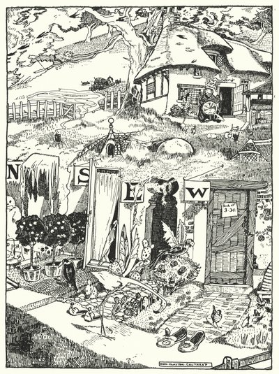 Domovy čtyř větrů (rytina) od Dion Clayton Calthrop