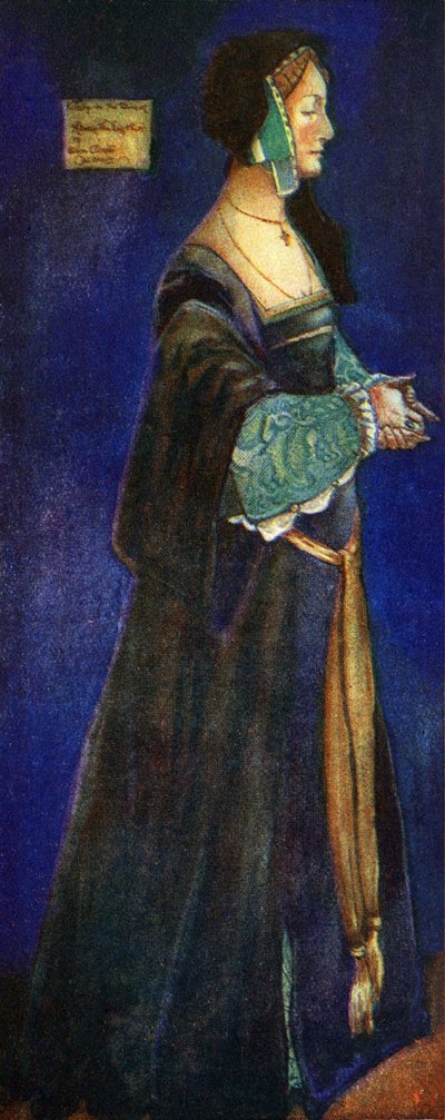 Ženský kostým za vlády Jindřicha VIII. (1509-1547) od Dion Clayton Calthrop