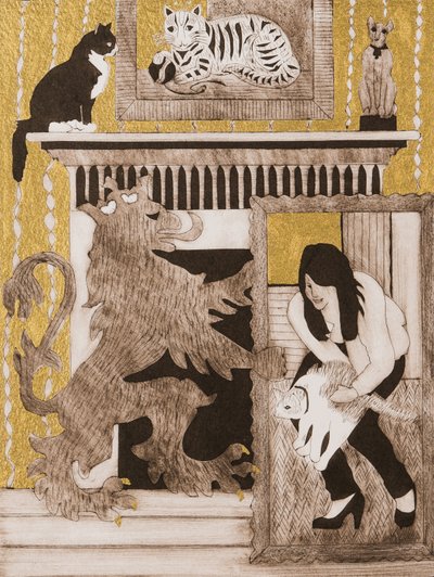 Kočky, 2017 (koláž) od Dione Verulam