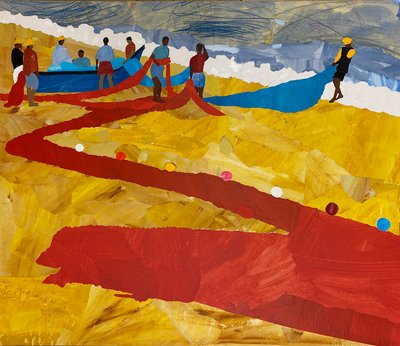 Rybolov, Neeleshwar (koláž) od Dione Verulam