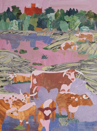 Longhorni v klidu (koláž) od Dione Verulam