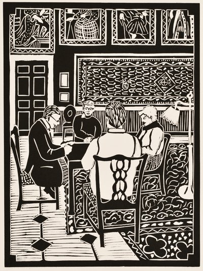 Měsíce v roce: 2012 (linoryt) od Dione Verulam