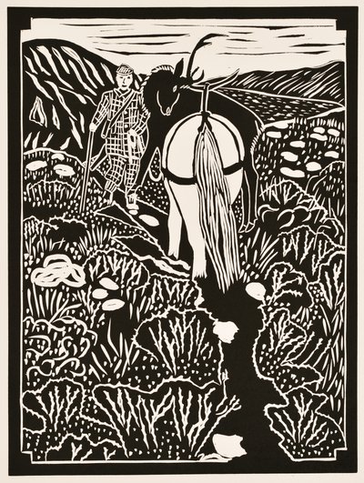 Měsíce v roce: 2012 (linoryt) od Dione Verulam