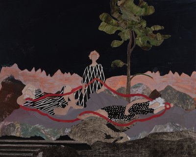 Norny, Wagnerův Prstenový cyklus, 2024 (koláž) od Dione Verulam