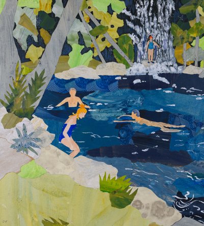 Divocí plavci, Brazílie, 2024 (koláž) od Dione Verulam