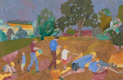 Žlutá chřestová sklizeň (koláž) od Dione Verulam