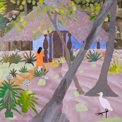 Učitel jógy, Neeleshwar (koláž) od Dione Verulam