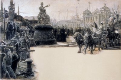 Alegorie Světové výstavy slavené v Barceloně v roce 1888, Ilustrace Dionis Baixeras y Verdaguer (1862-1943) od Dionisio Baixeras Verdaguer