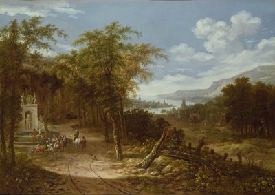 Zalesněná krajina, 18. století od Dionys Verburgh
