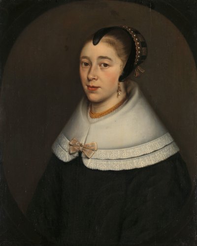 Portrét ženy, považovaná za Catharinu Kettingh (1626/27-73), manželka Bartholomea Vermuydena od Dirck Craey