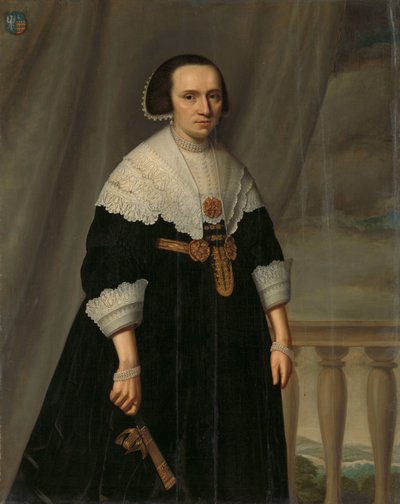 Portrét Machtelda Basa (- 1681) od Dirck Dircksz. van Santvoort (manner of)