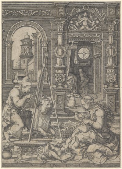 Svatý Lukáš maluje Pannu Marii, 1526. od Dirck Vellert