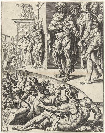Ecce Homo Pád lidstva a vykoupení skrze život a umučení Krista (název série) od Dirck Volckertsz. Coornhert (attributed to)