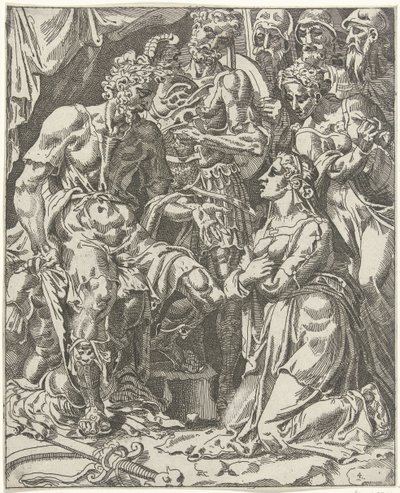 Judith voor Holofernes Judith in Holofernes (název série) od Dirck Volckertsz. Coornhert (attributed to)