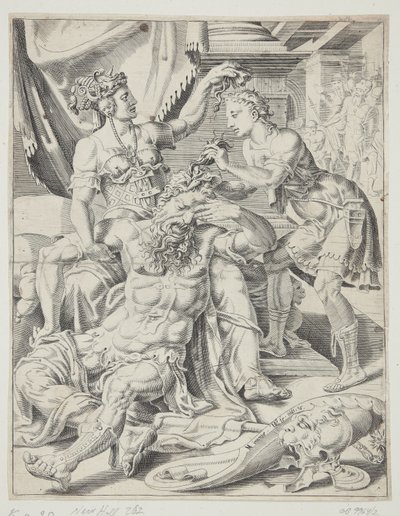 Samson a Dalila od Dirck Volckertsz. Coornhert