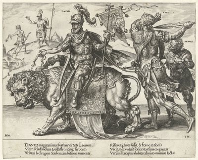 Davidův triumf Triumph of Patience (název série) Patientiae Trivmphvs (název série) od Dirck Volckertsz. Coornhert