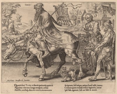 Tobiášův triumf od Dirck Volckertz Coornhert after Maerten van Heemskerck