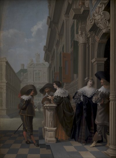 Rozhovor mimo palác od Dirck van Delen