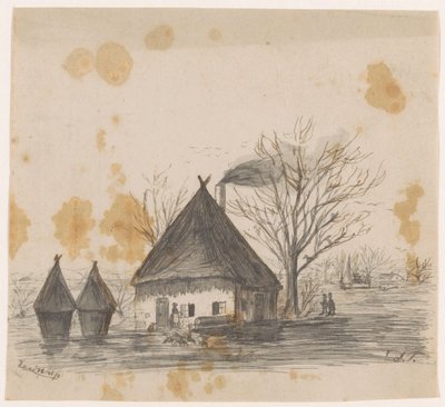 Krajina (název na objektu) od Dirk Arnoldus Tavenraat (signed by artist)