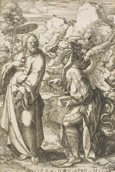 Kristus pokoušen ďáblem, 1525 od Dirk Jacobsz Vellert